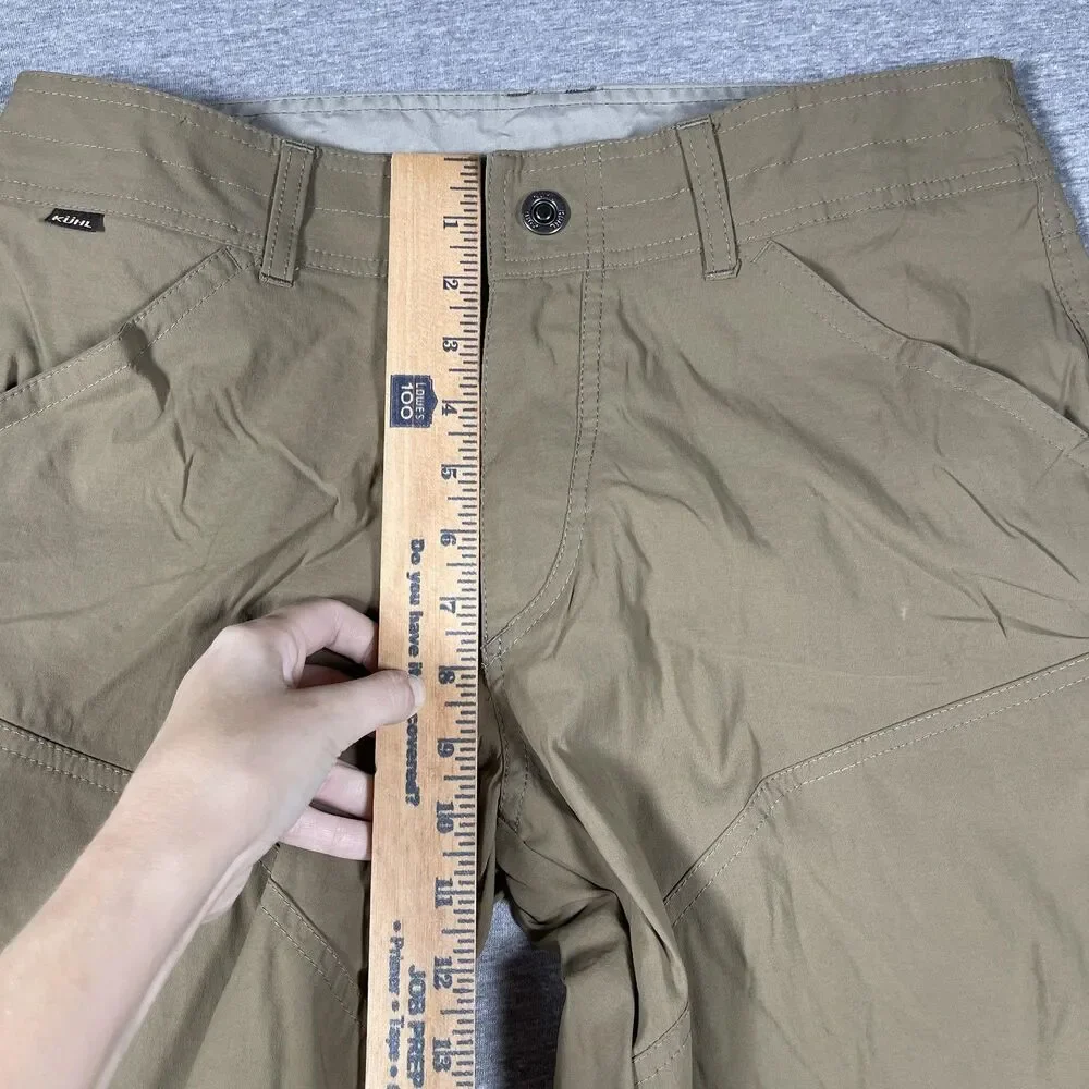 Kuhl Khakis Pants Mens 32x35 Green Trail Hiking Outdoor Lightweight Breathable